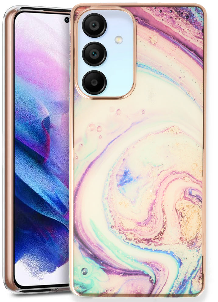 Coque Samsung Galaxy A15 - Twist - Étui arrière en silicone motif marbre