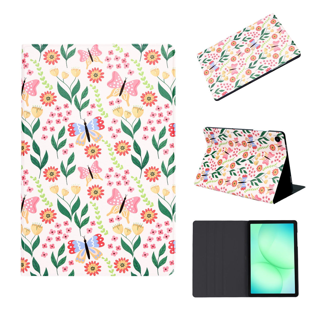 Samsung Galaxy Tab A9 Plus Tablethoes - Bloemen - Smart Cover
