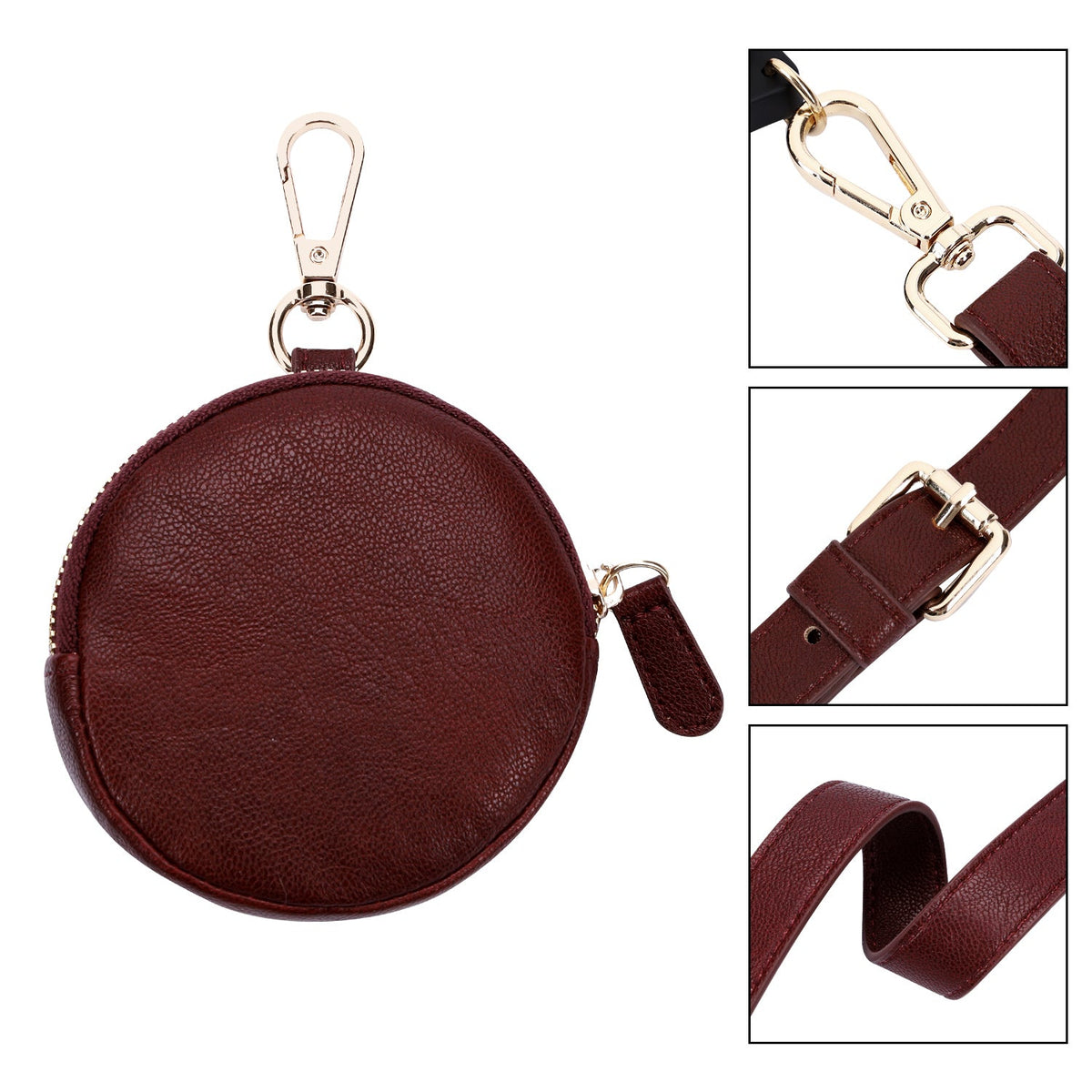 Apple iPhone 16 Pro Max Hoesje - Wijn Rood - CM Amsterdam Back Cover met Telefoonkoord
