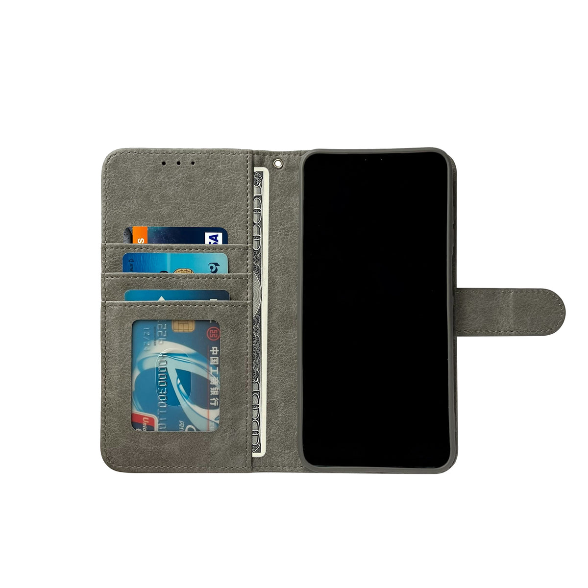 Samsung Galaxy S25 Hoesje - Grijs - Luxe Bookcase