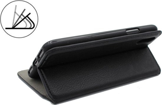 Samsung Galaxy S9+ Hoesje - Zwart - Luxe Kunstlederen Portemonnee Bookcase