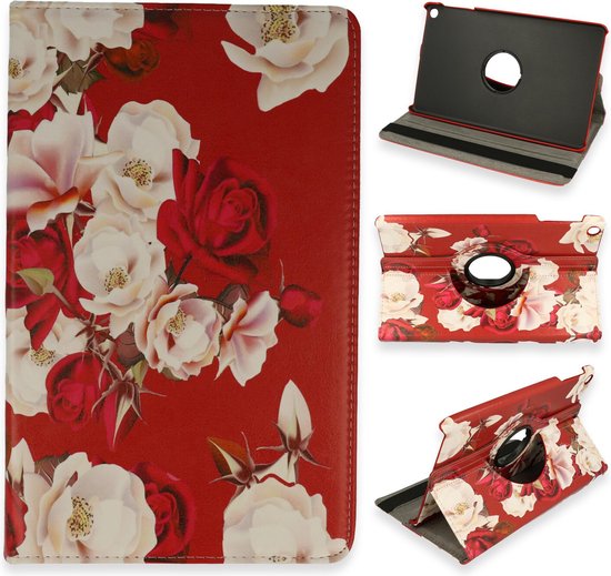 Samsung Galaxy Tab A7 Lite Tablethoes - Roses - Draaibare Bookcase