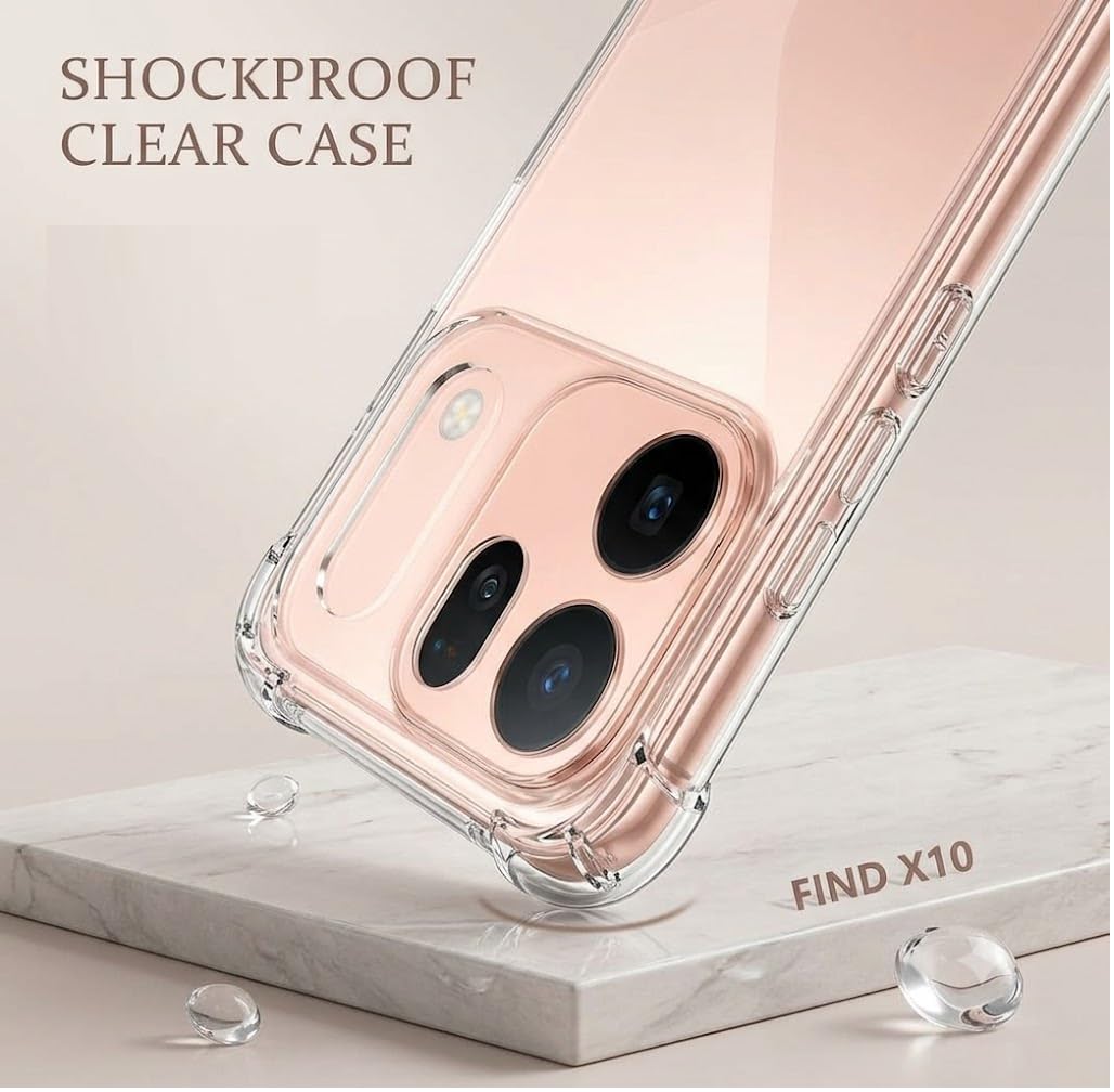 OPPO Find X10 Hoesje - Transparant - Anti Shock Back Cover