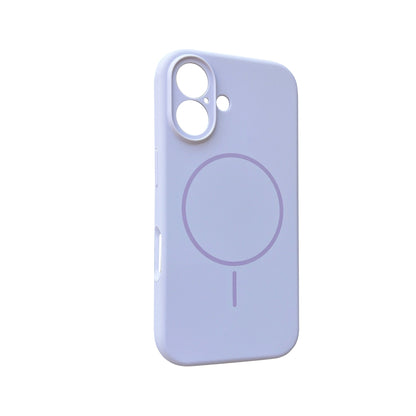 Apple iPhone 16 Plus Hoesje - Paars - Extra Sterke Liquid Siliconen MagSafe Back Cover met Magneetring