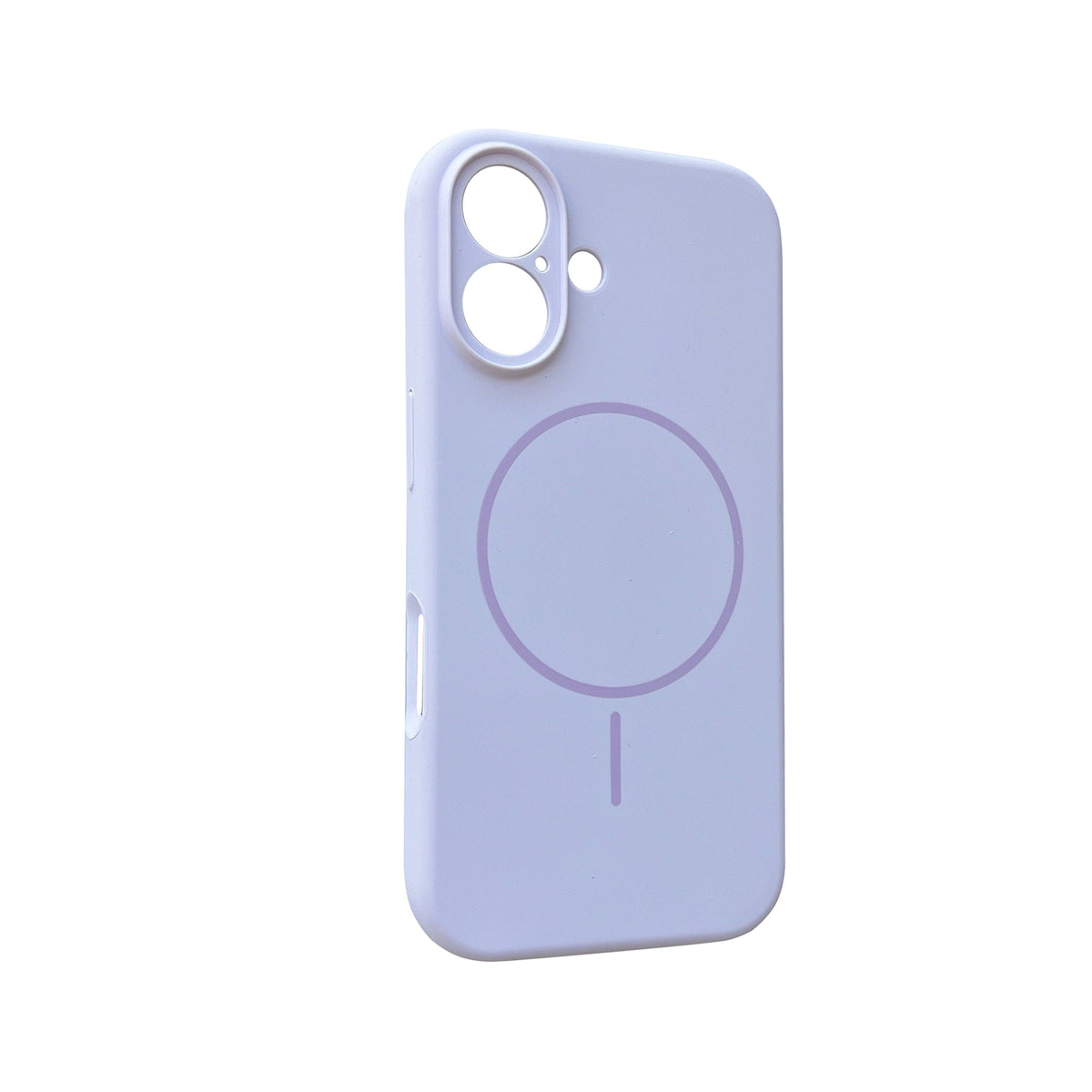 Coque pour Apple iPhone 16 - Violet - Étui arrière MagSafe en silicone liquide extra résistant avec anneau magnétique