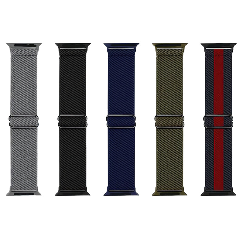 Apple Watch Bandje 38/40/41/42 mm - Hoco Fashion WA04 Nylon - Zwart