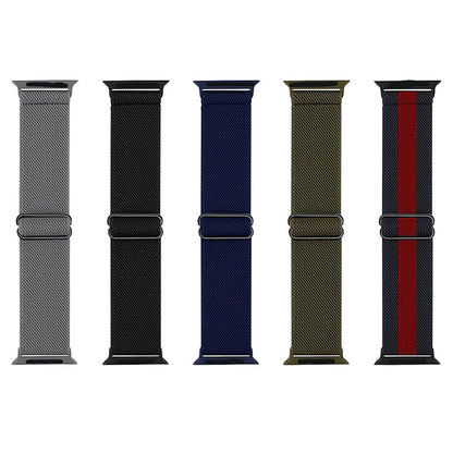 Apple Watch Bandje 44/45/46/49 mm - Hoco Fashion WA04 Nylon - Rood