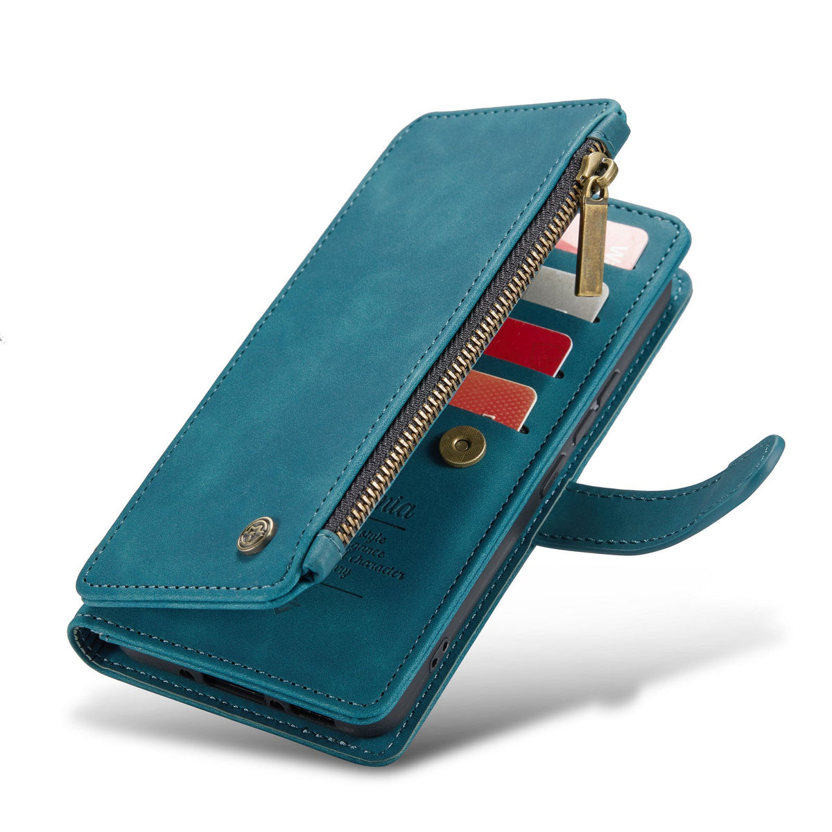 Samsung Galaxy A54 Hoesje - Emerald Green - Luxe Bookcase met Rits