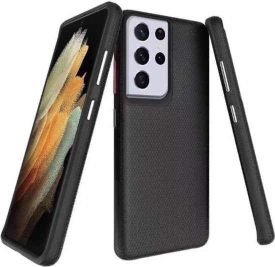 Samsung Galaxy S20 Ultra Hoesje - Zwart - Anti Slip Back Cover