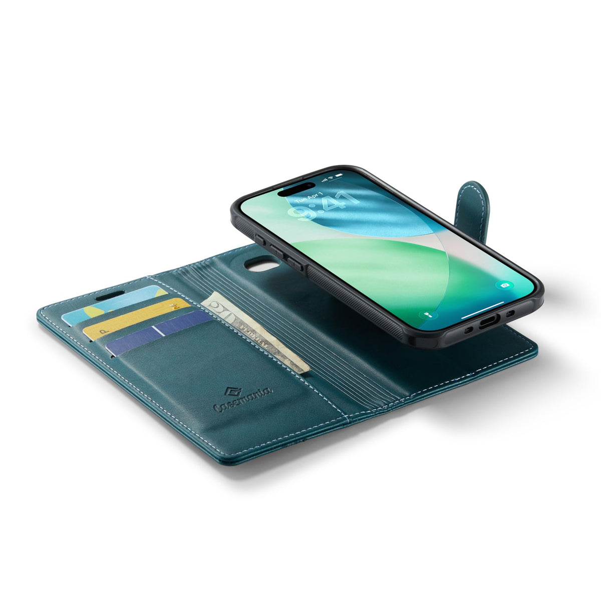 Apple iPhone Air Hoesje - Emerald Green - Luxe 2 in 1 MagSafe Bookcase