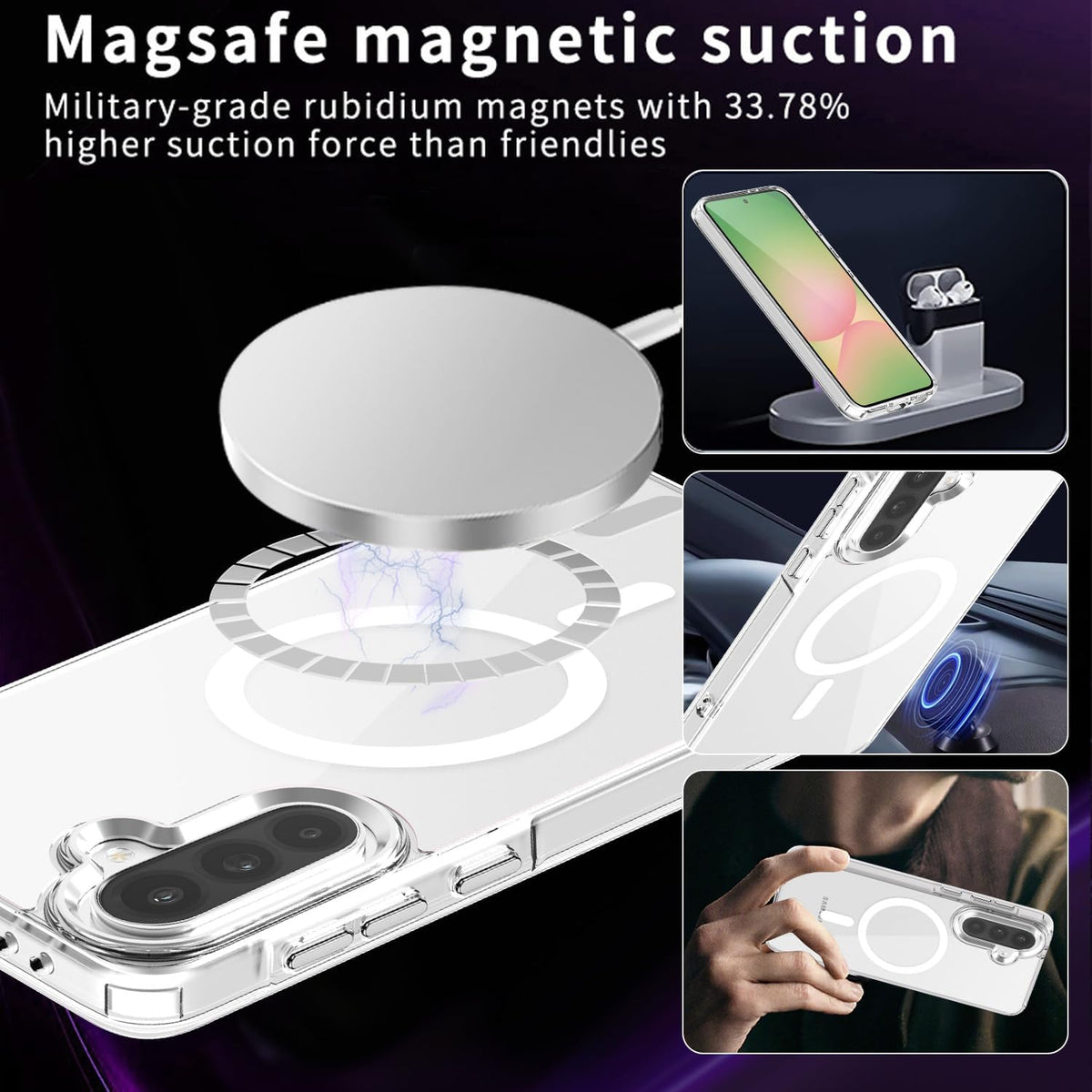 Samsung Galaxy S25 FE Hülle - Transparent - Stoßfestes MagSafe-Backcover