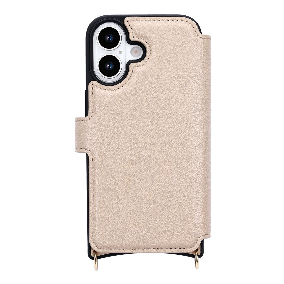 Apple iPhone 17 Hoesje - Beige - CM Amsterdam Back Cover met Telefoonkoord