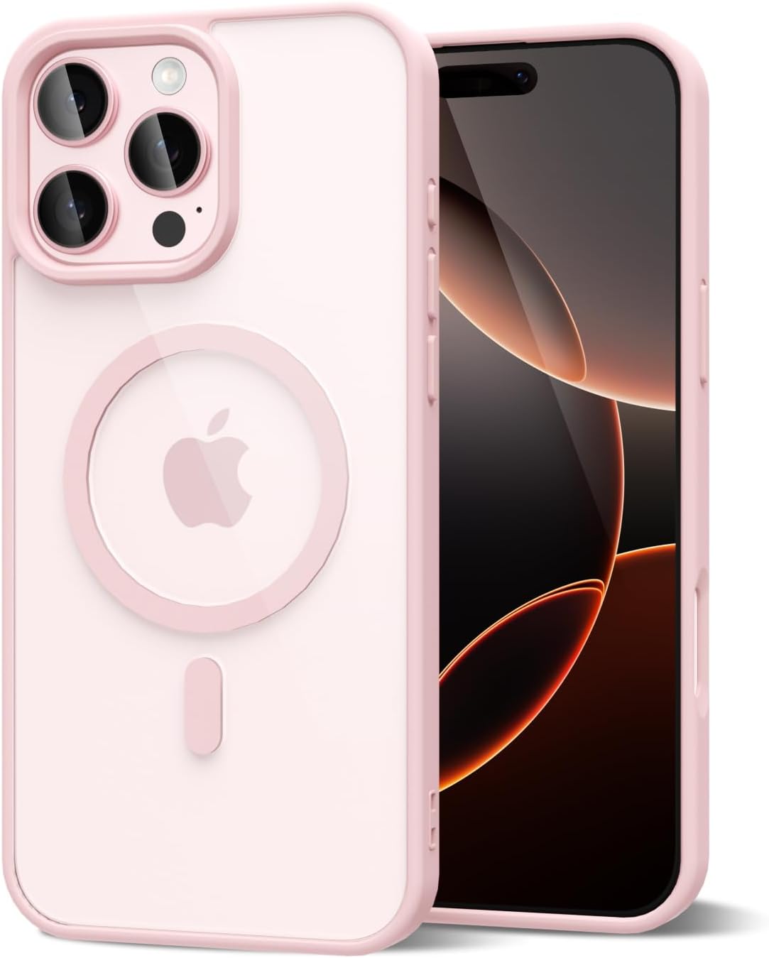 Apple iPhone 16 Pro Hoesje - Roze - Bumper MagSafe Back Cover