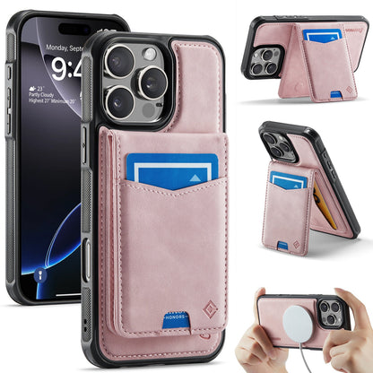 Apple iPhone 16 Pro Hoesje - Pale Pink - MagSafe Back Cover met Pasjeshouder
