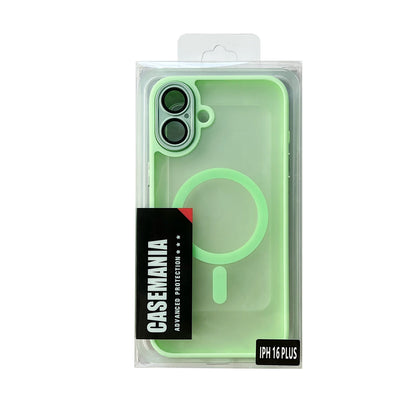 Apple iPhone 16 Plus Hoesje - Groen - Matte Armor MagSafe Back Cover met Camerabescherming