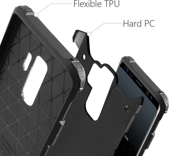 Samsung Galaxy S9 Hoesje - Zwart - Armor Back Cover
