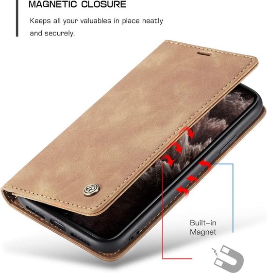 Oppo Reno 4 5G Hoesje - Bruin - Dunne Bookcase