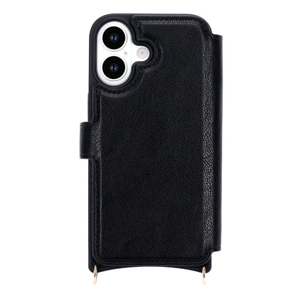 Apple iPhone 17 Hoesje - Zwart - 'Amsterdam' Magnetische Wallet Case met Pasjeshouders en