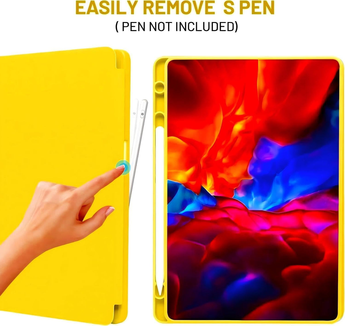 Samsung Galaxy Tab A11 Plus Tablethoes - Geel - Smart Cover
