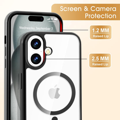 Apple iPhone 16 Plus Hoesje - Zwart - Siliconen MagSafe Back Cover met Telefoonkoord