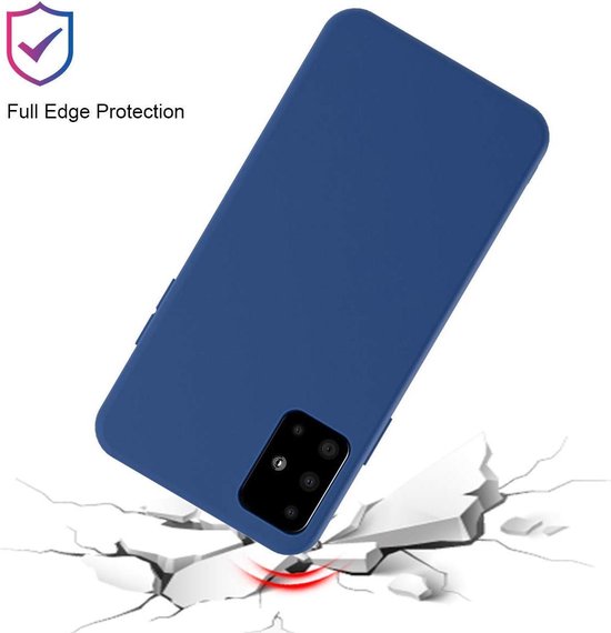 Samsung Galaxy A71 Hoesje - Blauw - Siliconen Back Cover