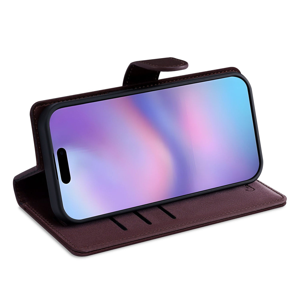 Étui pour Apple iPhone 18 Pro Max - Mauve Taupe - Étui portefeuille 2 en 1 en velours
