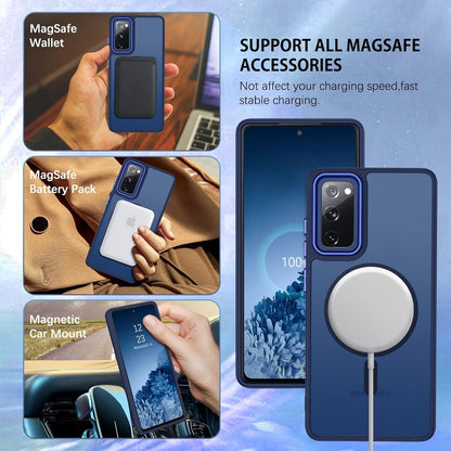 Samsung Galaxy S20 FE Hoesje - Blauw - Matte Armor MagSafe Back Cover