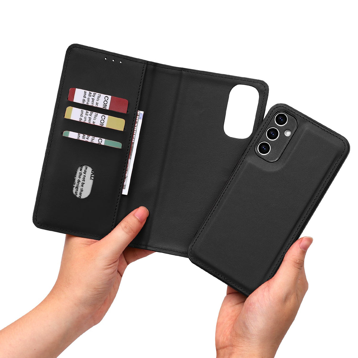 Samsung Galaxy S24 FE Hoesje - Zwart - 2 in 1 Bookcase
