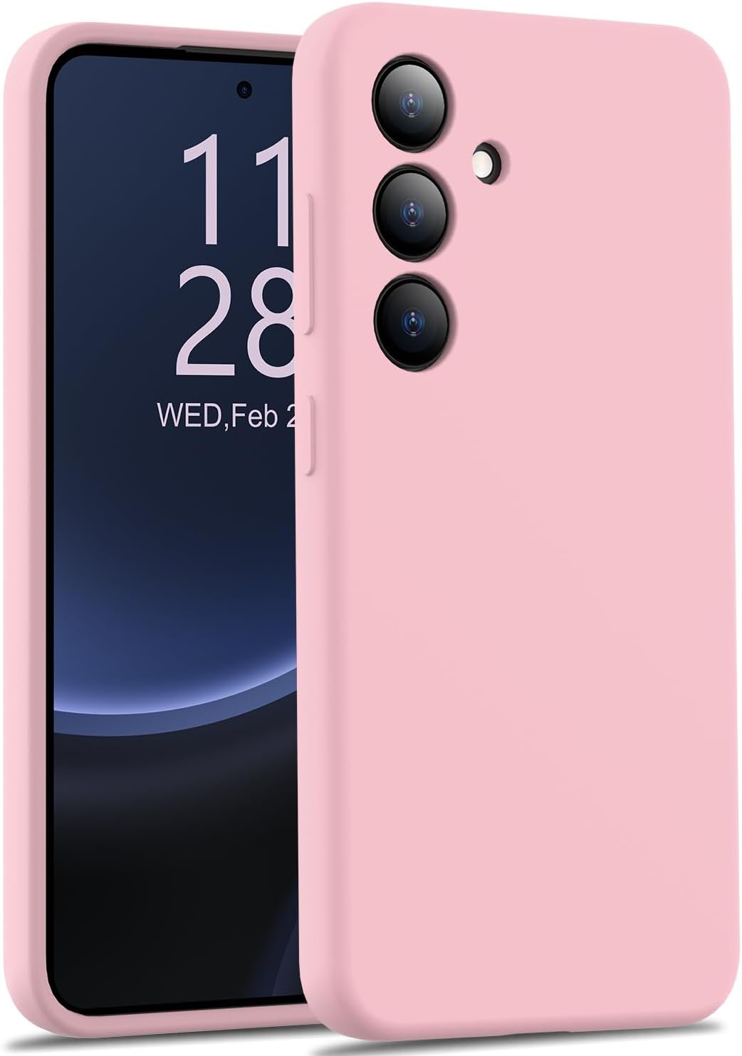 Samsung Galaxy S24 Plus Hoesje - Zalm Roze - Liquid Siliconen Back Cover