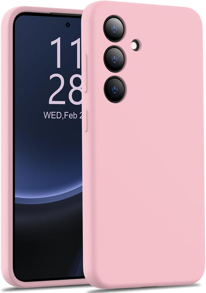 Samsung Galaxy S24 Plus Hoesje - Zalm Roze - Liquid Siliconen Back Cover