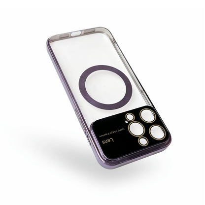 Apple iPhone 15 Pro Hoesje - Paars - Siliconen MagSafe Back Cover met Camerabescherming
