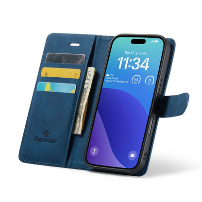 Apple iPhone 16 Pro Hoesje - Navy Blue - 2 in 1 Bookcase