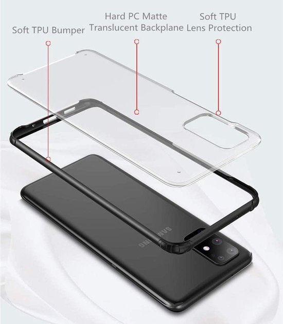 Samsung Galaxy S20 Plus Hoesje - Zwart - Anti Slip Back Cover