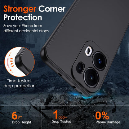 Oppo Reno 13 Pro Case - Black - Silicone Back Cover