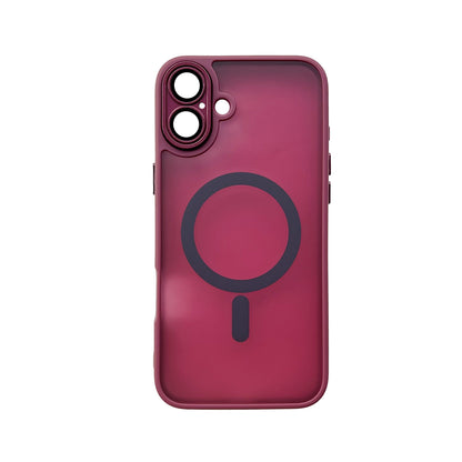 Apple iPhone 16 Hoesje - Bordeaux - Matte Armor MagSafe Back Cover