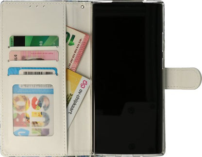 Samsung Galaxy S23 Hoesje - Blauwe Vlinder - Print Bookcase