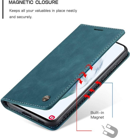 Samsung Galaxy S21 Hoesje - Emerald Green - Dunne Bookcase