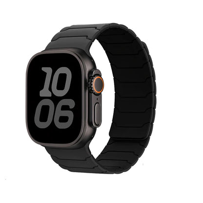 Apple Watch Bandje 44/45/46/49 mm - Hoco Magnetisch Siliconen - Zwart