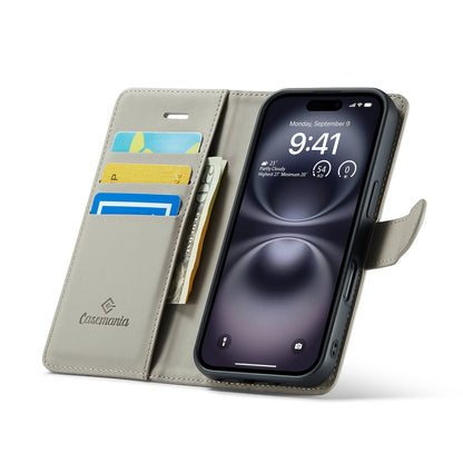 iPhone 16 Hoesje - Smoke Gray - 2 in 1 Bookcase