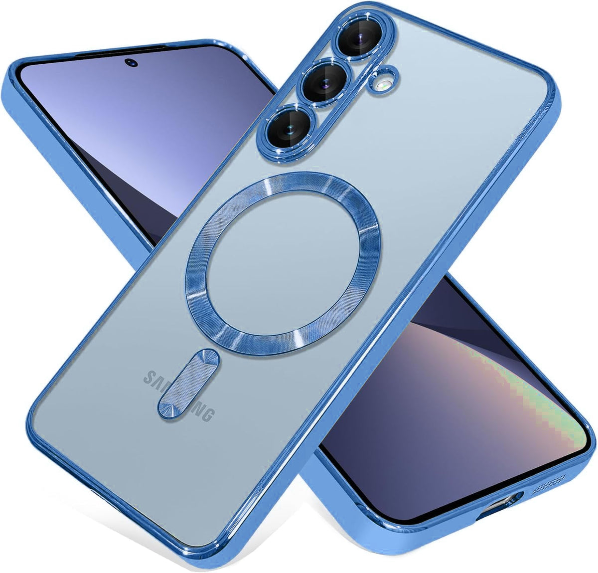 Samsung Galaxy S25 Plus Hoesje - Blauw - Siliconen MagSafe Back Cover