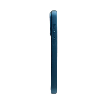 Apple iPhone 17 Pro Max Hoesje - Metallic Blauw - Matte Siliconen MagSafe Back Cover