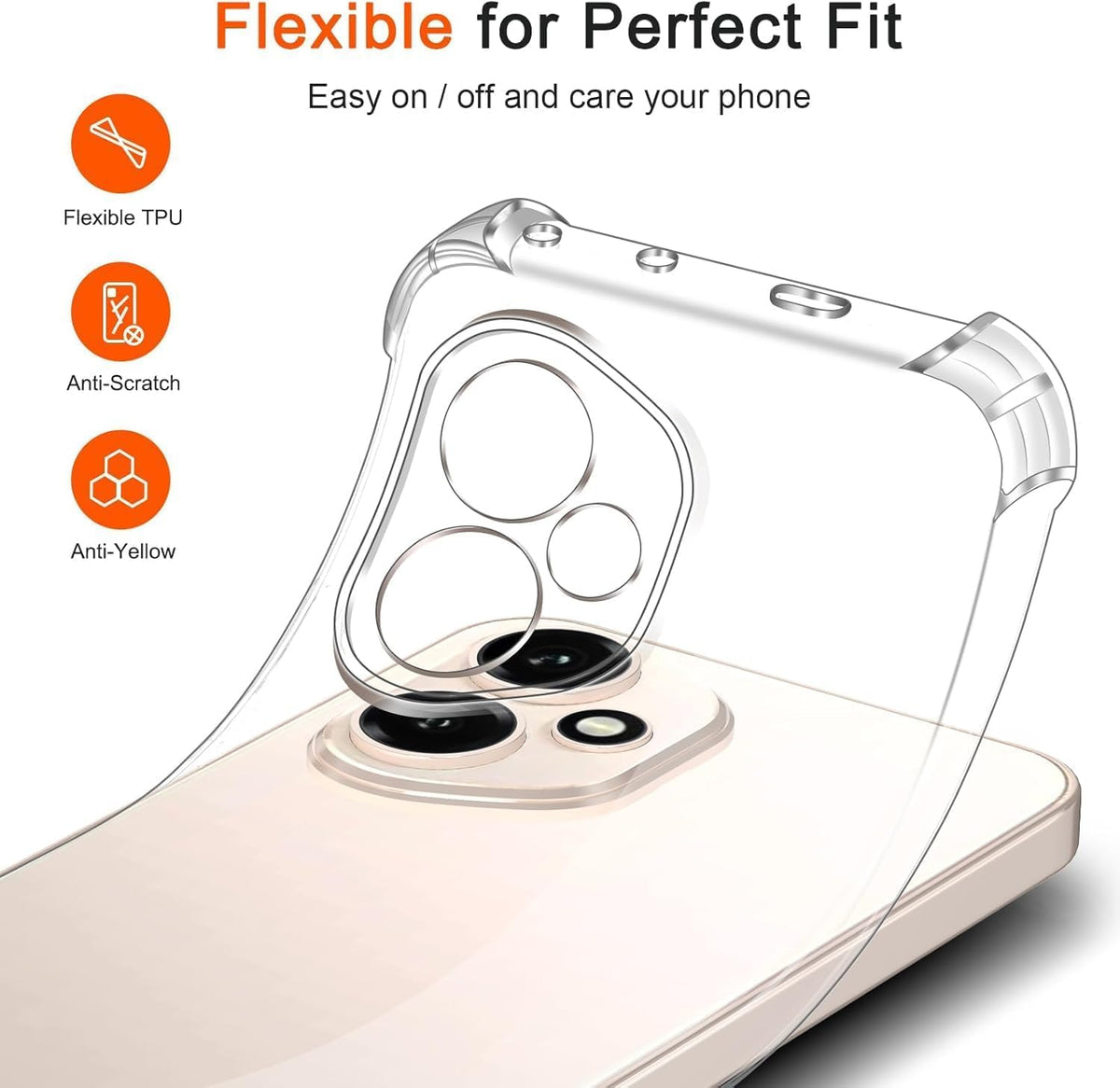 Honor 400 5G Hoesje - Transparant - Anti Shock Back Cover