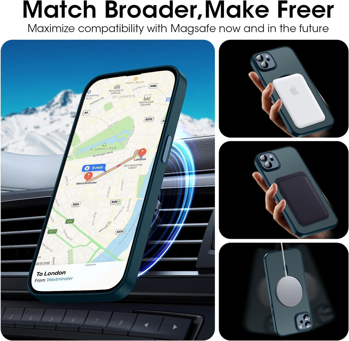 iPhone 11 Hoesje - Blauw - Matte Armor MagSafe Back Cover