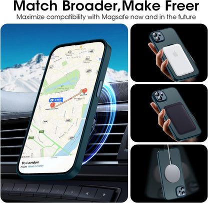 iPhone 11 Hoesje - Blauw - Matte Armor MagSafe Back Cover