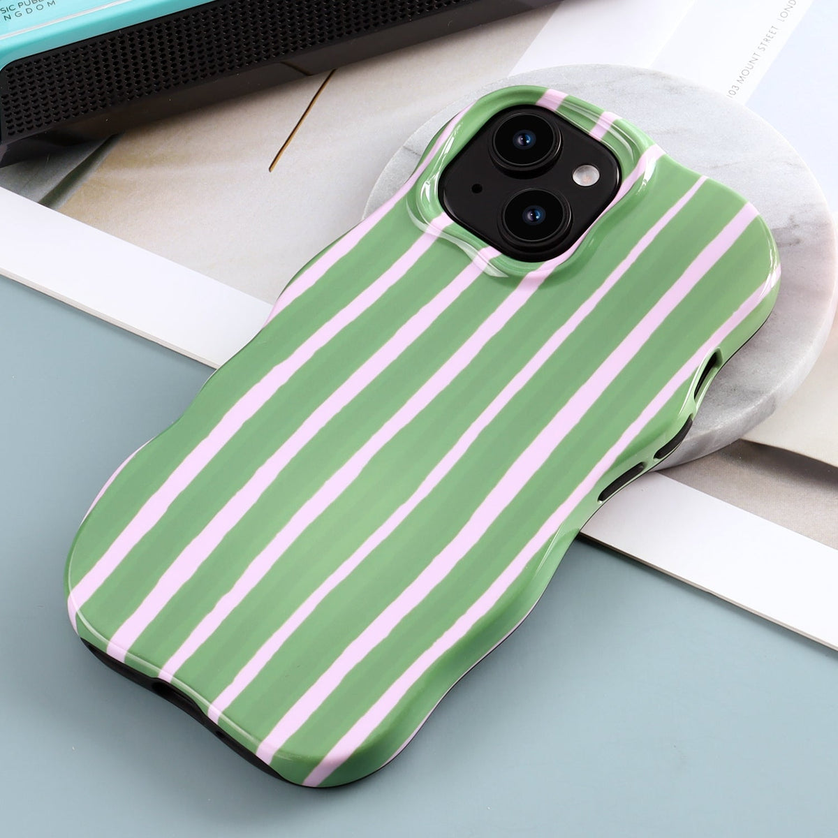 iPhone 11 Hoesje - Groen - Wave Case Back Cover