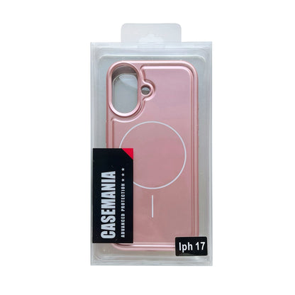 Apple iPhone 17 Hoesje - Metallic Roze - Matte Siliconen MagSafe Back Cover