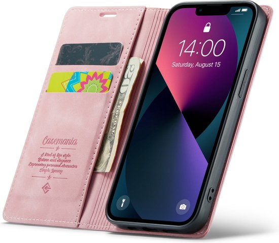 iPhone 13 Case - Pale Pink - Thin Wallet Case
