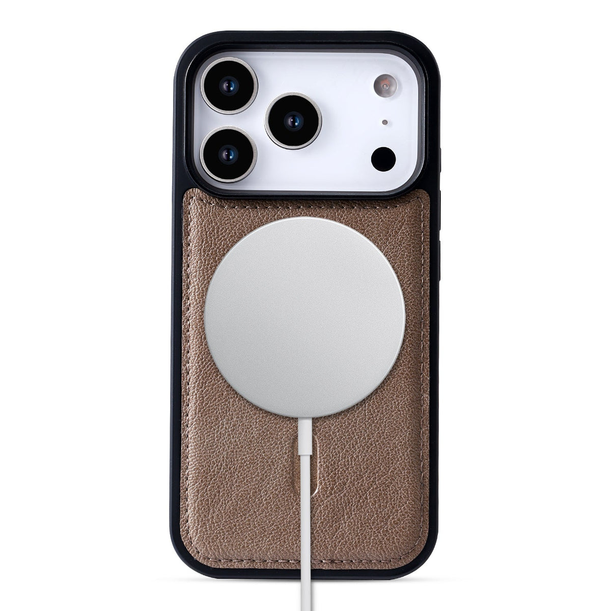 Apple iPhone 18 Pro Hoesje - Mocha Brown - 2 in 1 Lederlook Bookcase
