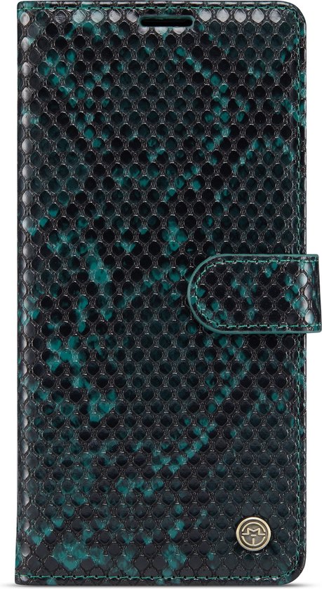 Samsung Galaxy S10+ Case - Green - Luxury Snakeskin Flip Case