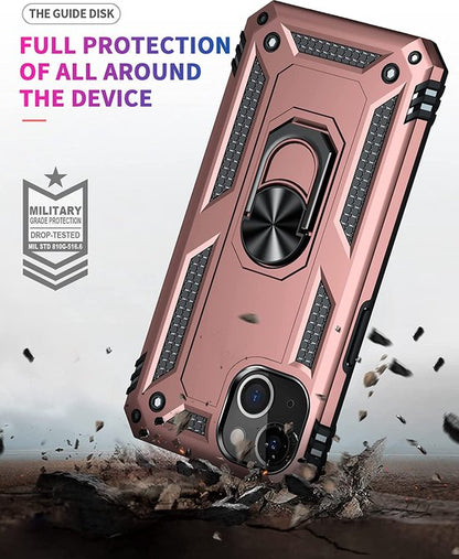 Apple iPhone 14 Plus Hoesje - Roségoud - Armor Kickstand Back Cover